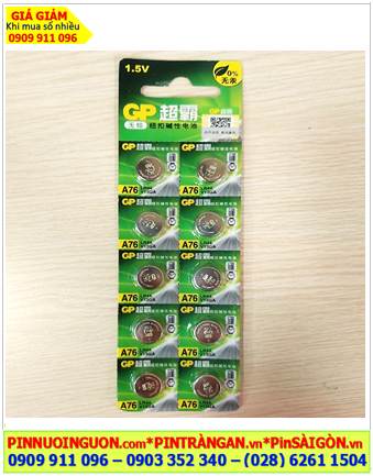 COMBO 01vỉ=10Viên Pin 1.5v alkaline GPA76F-LY, LR44, AG13 chính hãng _Giá chỉ 79.000/ vỉ 10viên